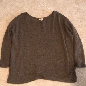Long sleeve dark green piko sweater